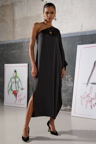 Robe asymétrique - Noir