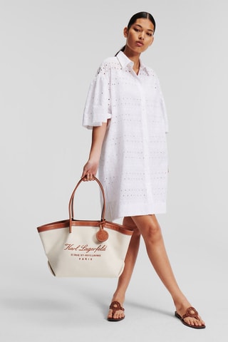 Robe chemise en coton biologique - Blanc