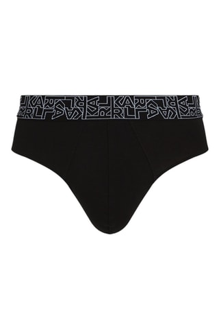 3 slips en coton biologique - Noir