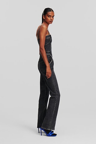 Combinaison en jean en coton biologique - Gris