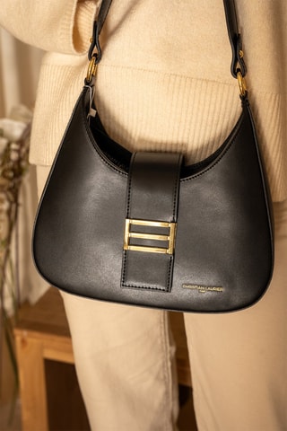 Borsa a tracolla in pelle Inaya - Nero