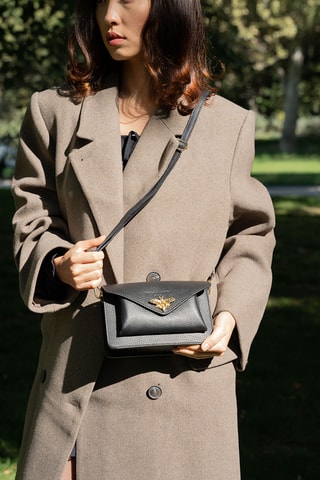 Borsa a tracolla in pelle Roxane - Nero