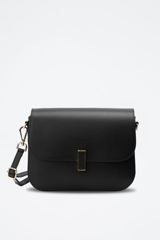 Borsa a spalla in pelle Roma - Nero
