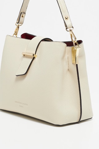 Borsa a mano in pelle Lessie - Nude