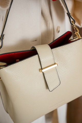 Borsa a mano in pelle Lessie - Nude