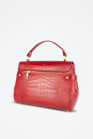 Borsa a mano in pelle Swan - Rosso