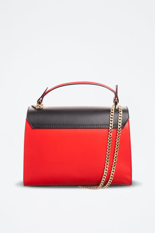 Borsa a mano in pelle Ora - Nero e rosso