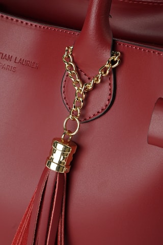 Borsa a mano in pelle Anita - Bordeaux