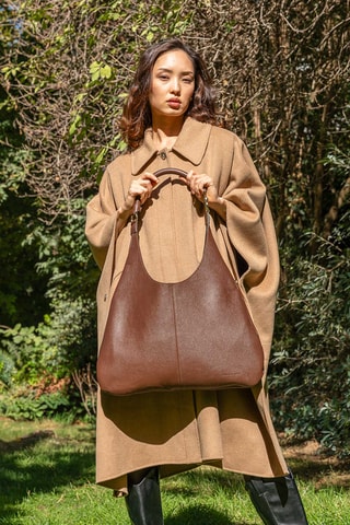 Shopping bag in pelle Suri - Marrone