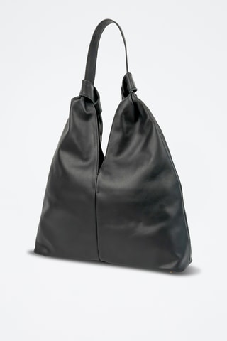 Borsa a spalla in pelle Halo - Nero