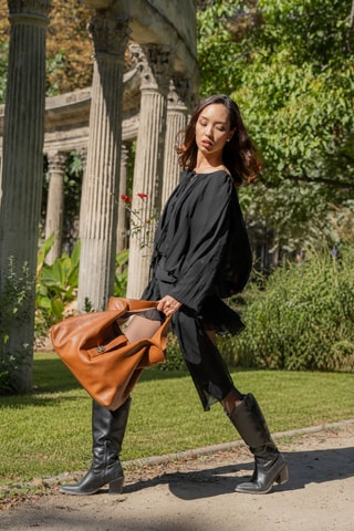 Borsa a mano in pelle Octave - Cammello