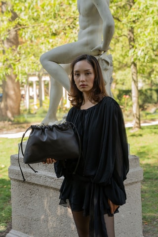 Borsa a tracolla in pelle Sienna - Marrone