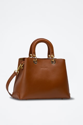 Borsa a mano in pelle Silvia - Cammello