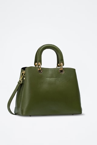 Borsa a mano in pelle Silvia - Verde