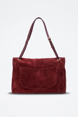 Sac porté épaule en nubuck Aure - Bordeaux