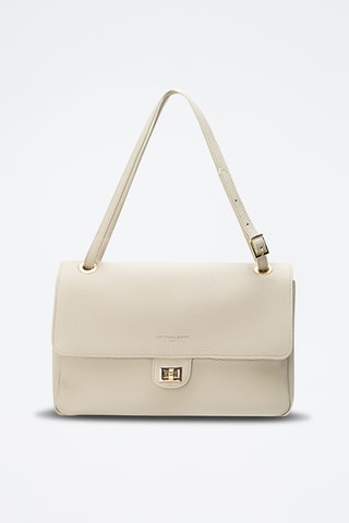 Sac porté épaule en cuir Ilana - Blanc
