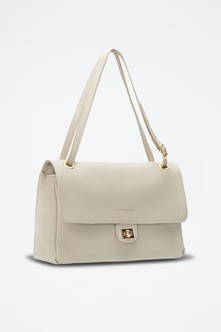 Sac porté épaule en cuir Ilana - Blanc