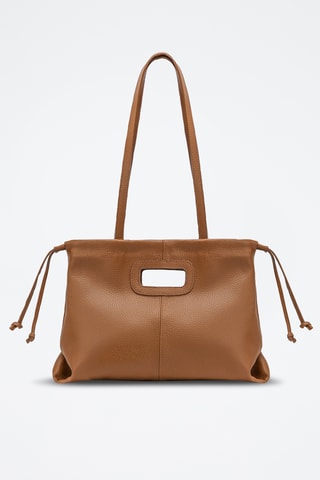 Sac porté épaule en cuir Aubin - Camel