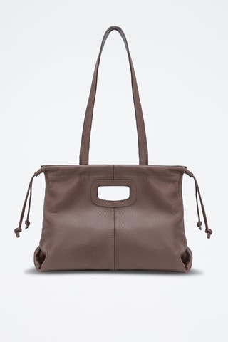 Sac porté épaule en cuir Aubin - Marron