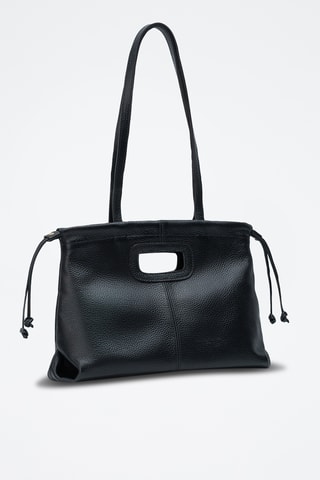 Sac porté épaule en cuir Aubin - Noir