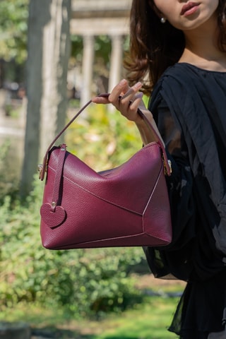Borsa a mano in pelle Brunelle - Bordeaux