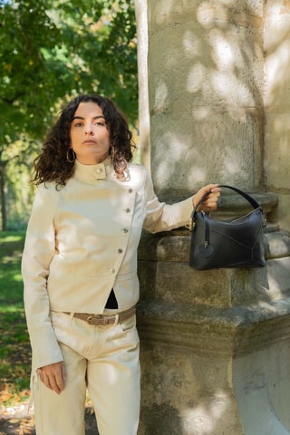 Borsa a mano in pelle Brunelle - Nero