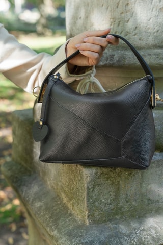 Borsa a mano in pelle Brunelle - Nero