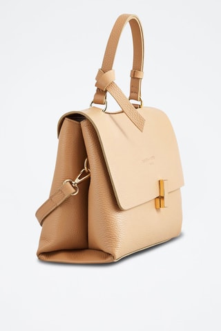 Borsa a mano in pelle Eva - Nude