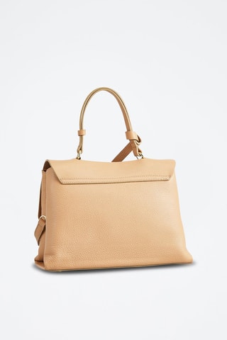 Borsa a mano in pelle Eva - Nude
