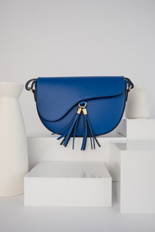 Borsa a mano in pelle Kena - Blu