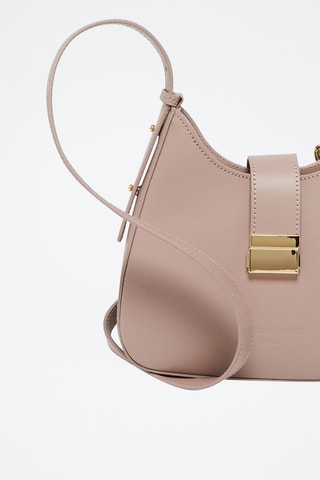 Borsa a tracolla in pelle Hely - Beige e dorato