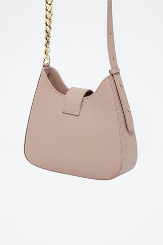 Borsa a tracolla in pelle Hely - Beige e dorato