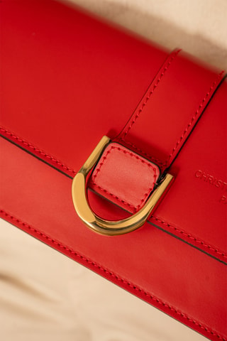Leren Schoudertas Hazel - Rood