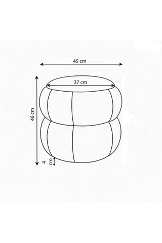 Pouf Softura - Blanc - Toucher doux