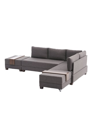Canapé 4 places d'angle droit convertible  Fly Corner Sofa Bed Right - Gris - En tissu
