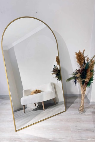 Miroir Oval - 180 x 100 x 1,5 cm - Doré