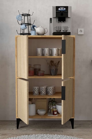 Meuble de rangement 4 portes - 114 x 72 x 36,5 cm