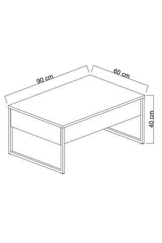 Table basse Luxe - 90 x 60 x 40 cm