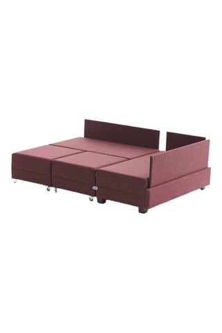 Canapé 4 places d'angle droit convertible  Fly Corner Sofa Bed Right - Bordeaux - En tissu