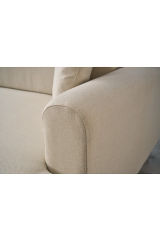 Canapé 3 places convertible d'angle droit en sapin  Mane Right - Crème - En tissu