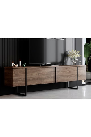 Meuble TV 2 abattants Luxe - 180 x 30 x 50 cm