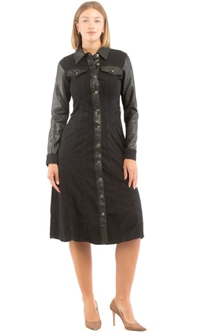 Vestido camisero - Negro