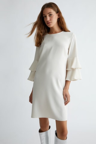 Vestido recto - Beige