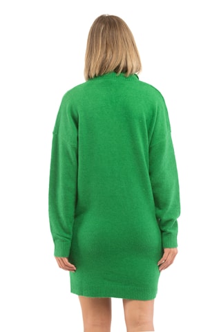 Cuello y vestido jersey - Verde