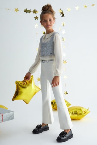 Blusa efecto doble prenda - Blanco
