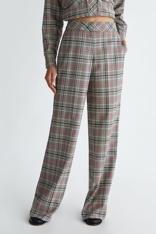 Pantalón palazzo de tiro alto - Rojo