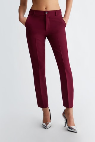 Pantalón chino regular fit - Burdeos
