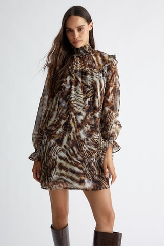Vestido recto - Marrón
