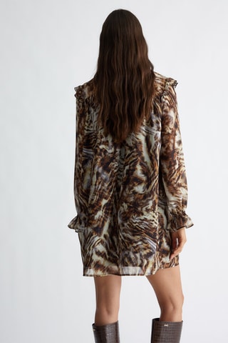 Vestido recto - Marrón
