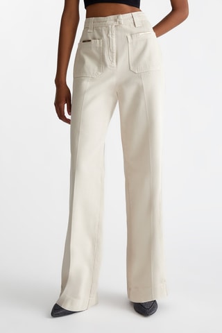 Pantalón straight. - Beige